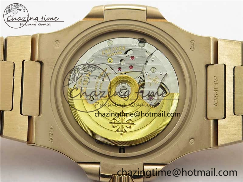 Soft Nautilus 5711 1R PPF 1:1 Best Edition White Dial Diamonds Bezel on RG Bracelet 324CS (Free box) V 8904