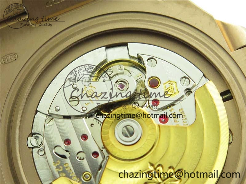 Soft Nautilus 5711 1R PPF 1:1 Best Edition White Dial Diamonds Bezel on RG Bracelet 324CS (Free box) V 8904