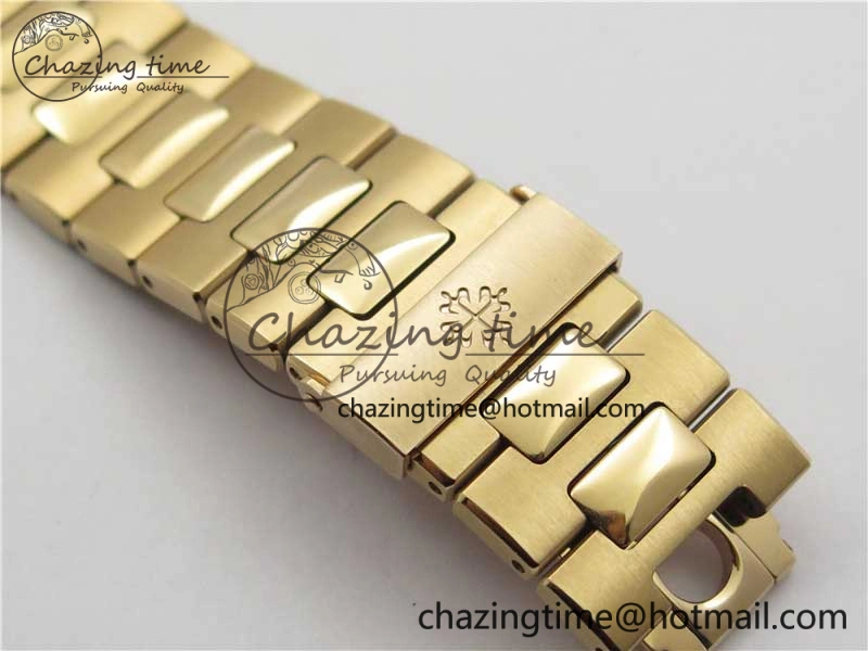Soft Nautilus 5711 1R PPF 1:1 Best Edition White Dial Diamonds Bezel on RG Bracelet 324CS (Free box) V 8904