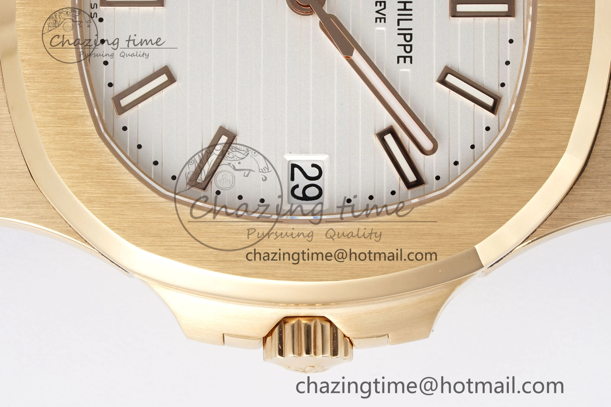SunProtective Nautilus 5711 1R PPF 1:1 Best Edition White Textured Dial on Brown Rubber Strap 324CS V 8805