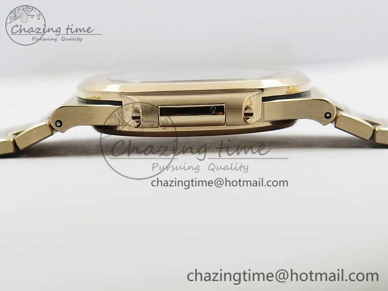 Nautilus 5711 1R PPF 1:1 Best Edition White Textured Dial on RG Bracelet 324CS (Free box) WellDesigned 8956