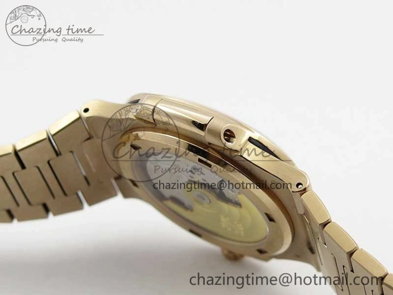 Nautilus 5711 1R PPF 1:1 Best Edition White Textured Dial on RG Bracelet 324CS (Free box) WellDesigned 8956
