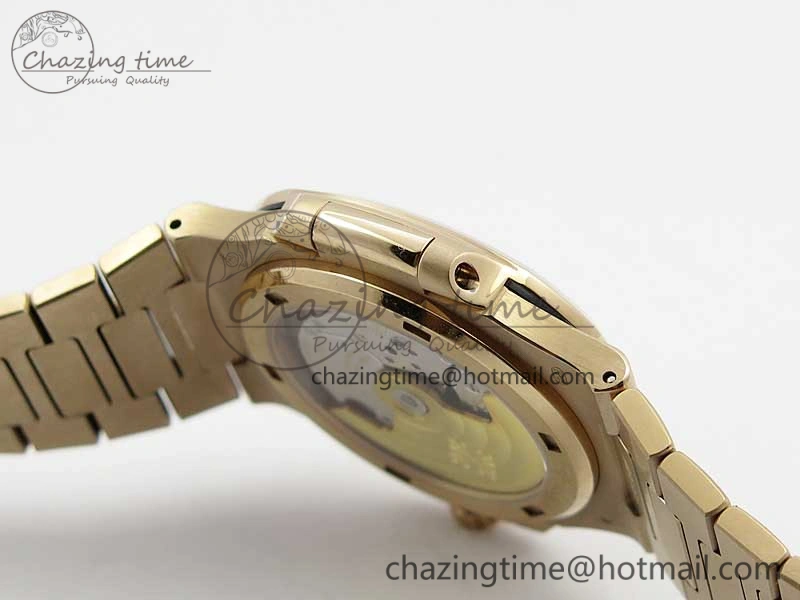 Nautilus 5711 1R PPF 1:1 Best Edition White Textured Dial on RG Bracelet 324CS (Free box) WellDesigned 8956