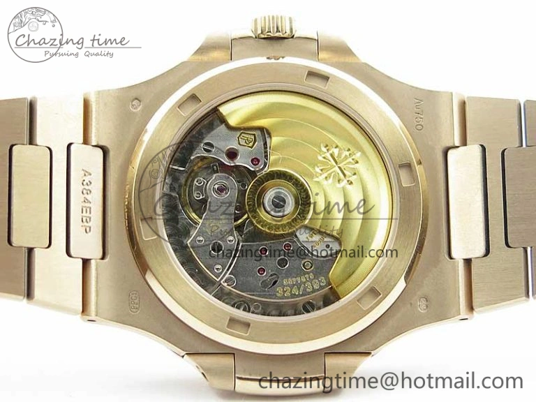 Nautilus 5711 1R PPF 1:1 Best Edition White Textured Dial on RG Bracelet 324CS (Free box) WellDesigned 8956