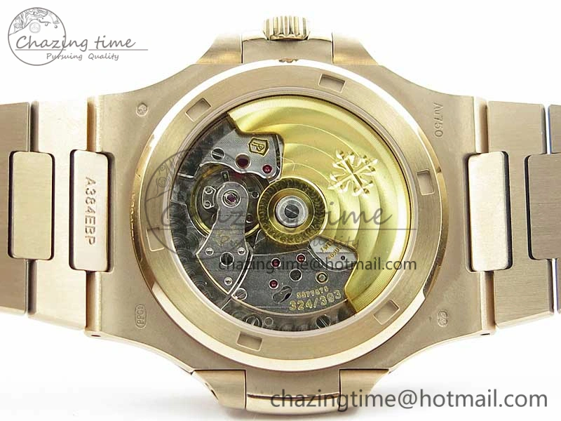 Nautilus 5711 1R PPF 1:1 Best Edition White Textured Dial on RG Bracelet 324CS (Free box) WellDesigned 8956