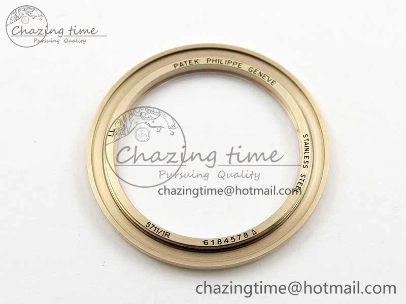 Nautilus 5711 1R PPF 1:1 Best Edition White Textured Dial on RG Bracelet 324CS (Free box) WellDesigned 8956