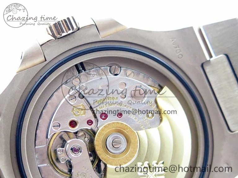 Nautilus 5711 1R PPF 1:1 Best Edition White Textured Dial on RG Bracelet 324CS (Free box) WellDesigned 8956