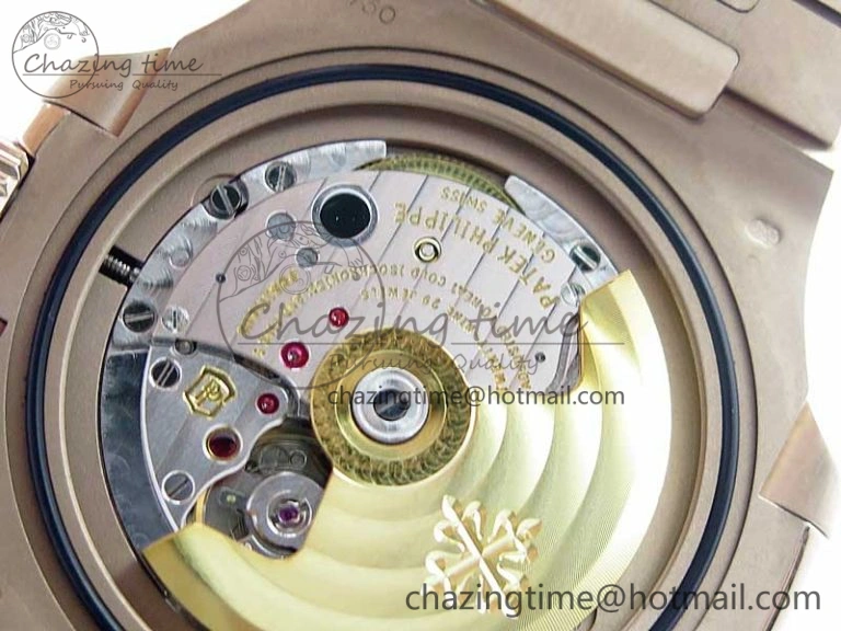 Nautilus 5711 1R PPF 1:1 Best Edition White Textured Dial on RG Bracelet 324CS (Free box) WellDesigned 8956