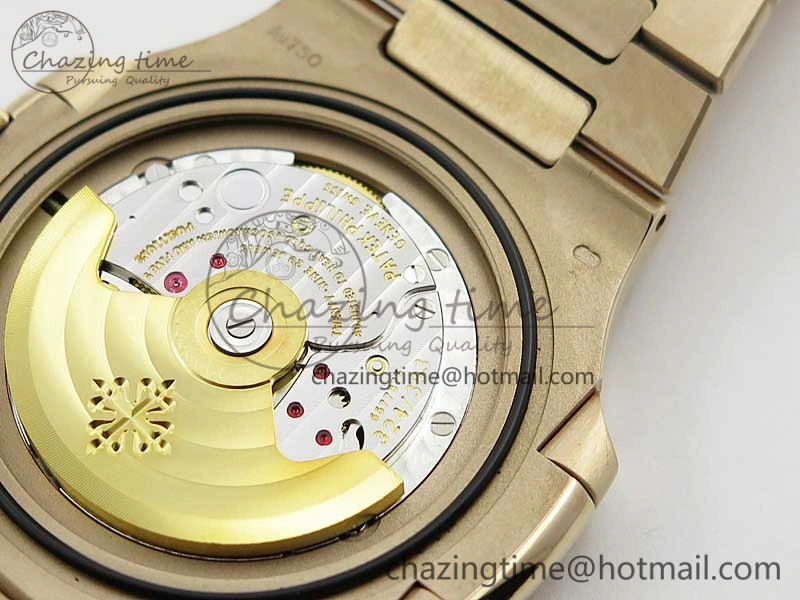 Nautilus 5711 1R PPF 1:1 Best Edition White Textured Dial on RG Bracelet 324CS (Free box) WellDesigned 8956