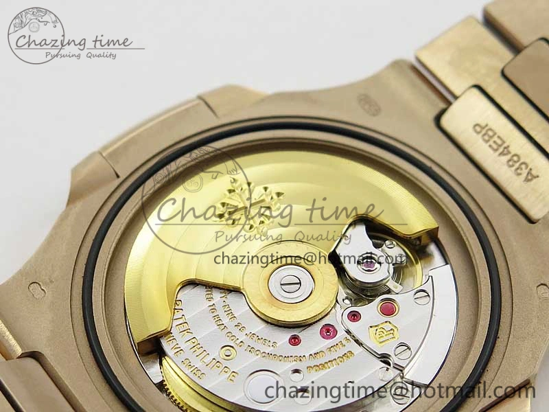 Nautilus 5711 1R PPF 1:1 Best Edition White Textured Dial on RG Bracelet 324CS (Free box) WellDesigned 8956