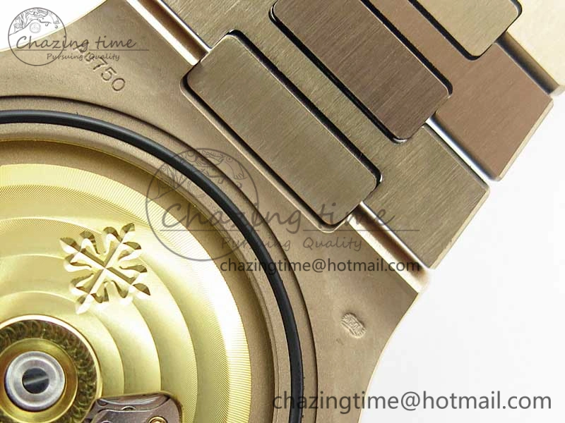 Nautilus 5711 1R PPF 1:1 Best Edition White Textured Dial on RG Bracelet 324CS (Free box) WellDesigned 8956