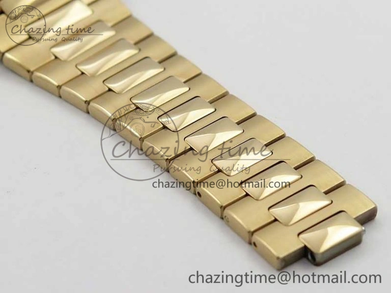 Nautilus 5711 1R PPF 1:1 Best Edition White Textured Dial on RG Bracelet 324CS (Free box) WellDesigned 8956