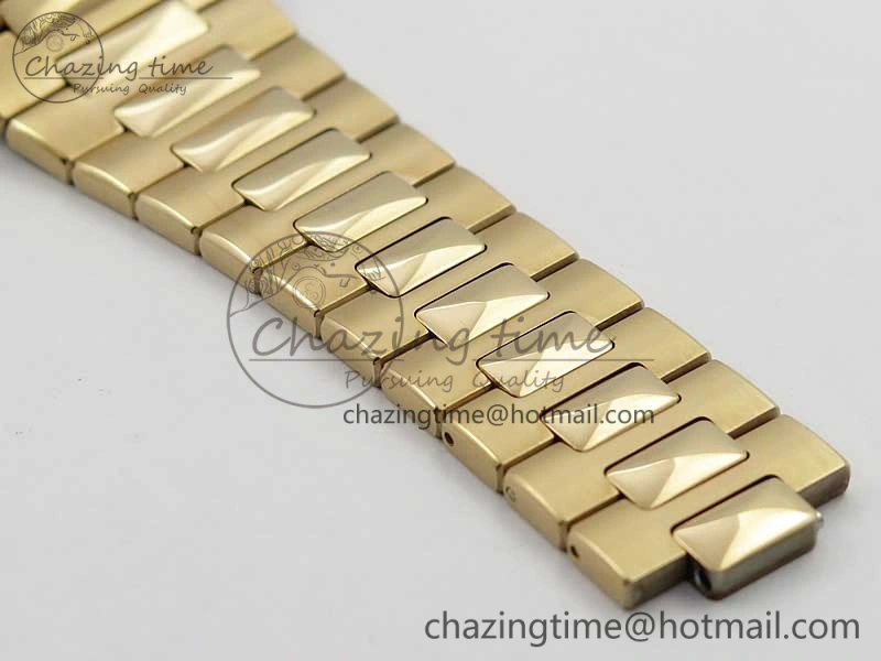Nautilus 5711 1R PPF 1:1 Best Edition White Textured Dial on RG Bracelet 324CS (Free box) WellDesigned 8956