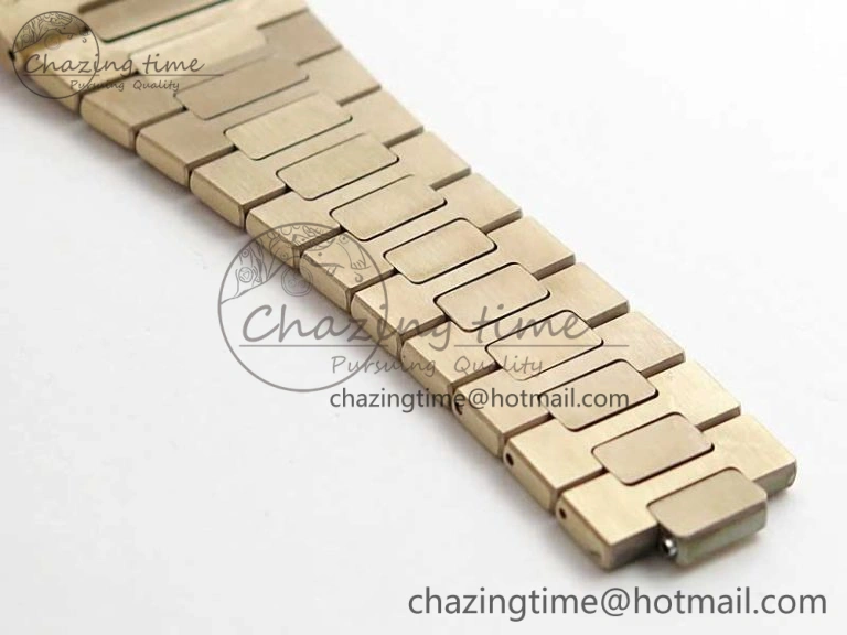 Nautilus 5711 1R PPF 1:1 Best Edition White Textured Dial on RG Bracelet 324CS (Free box) WellDesigned 8956