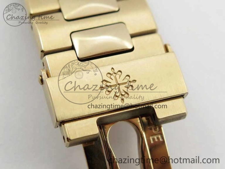 Nautilus 5711 1R PPF 1:1 Best Edition White Textured Dial on RG Bracelet 324CS (Free box) WellDesigned 8956