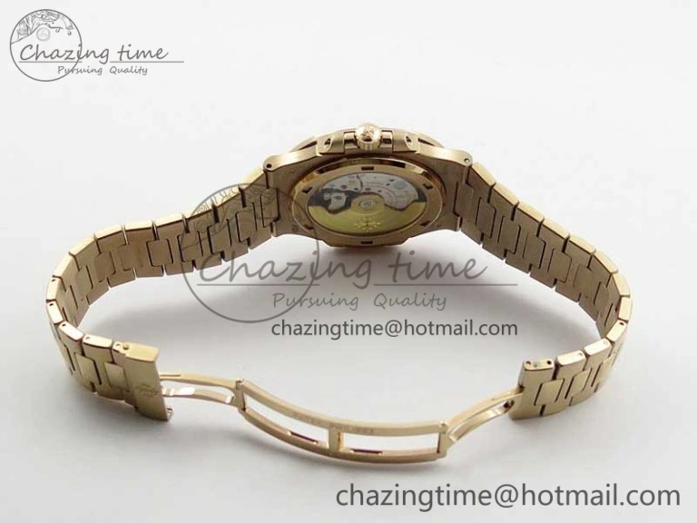 Nautilus 5711 1R PPF 1:1 Best Edition White Textured Dial on RG Bracelet 324CS (Free box) WellDesigned 8956