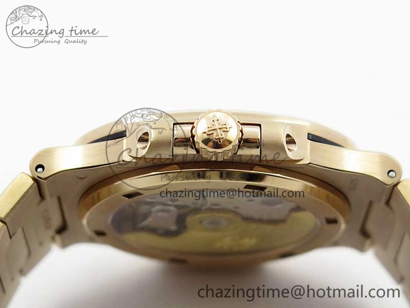 Nautilus 5711 1R PPF 1:1 Best Edition White Textured Dial on RG Bracelet 324CS (Free box) WellDesigned 8956