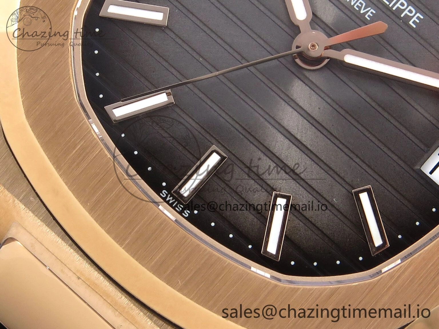 Nautilus 5711 1R RG 3KF 1:1 Best Edition Brown Textured Dial on Brown Leather Strap A324 Super Clone V WeatherProof 8704