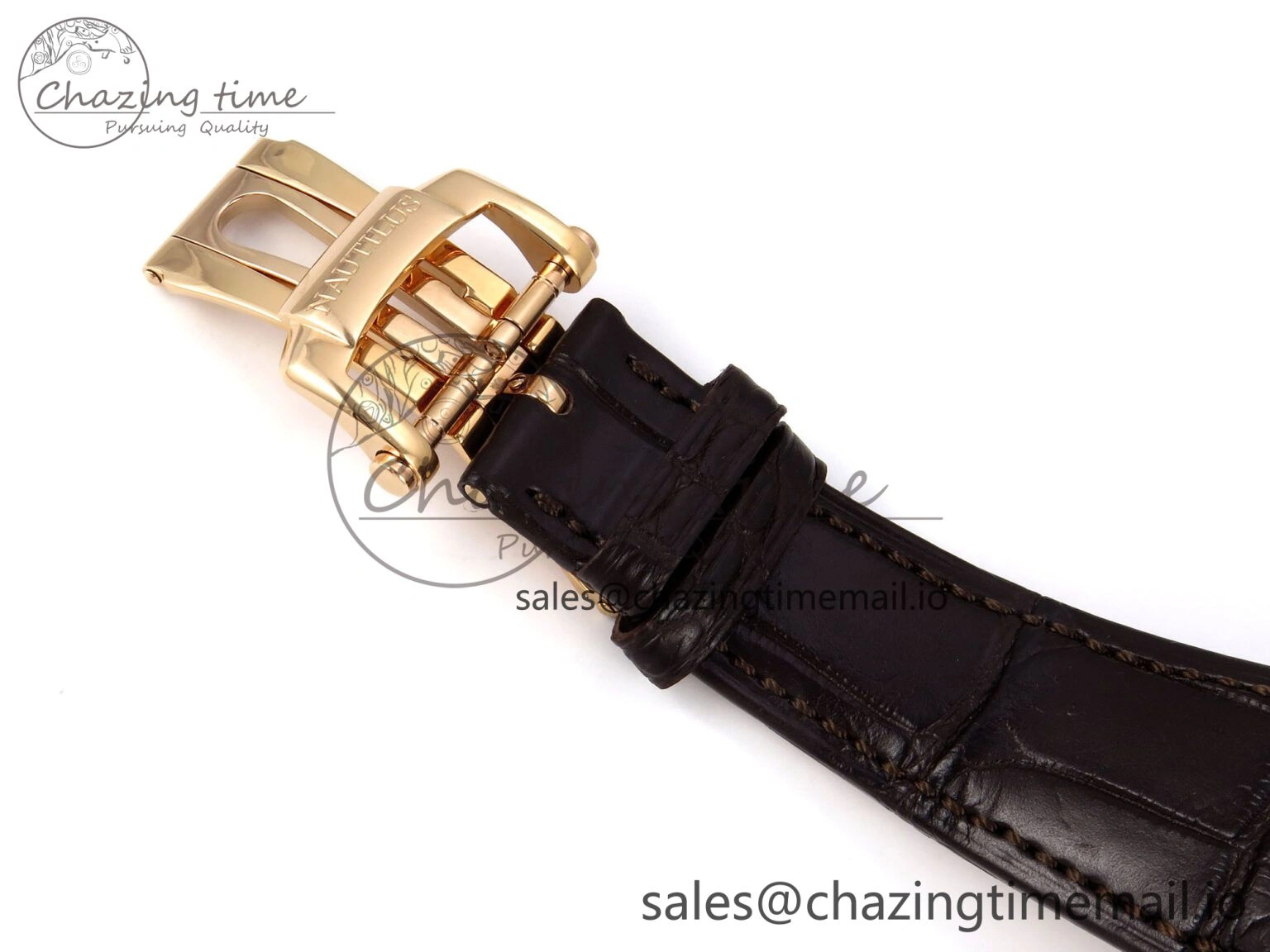 Nautilus 5711 1R RG 3KF 1:1 Best Edition Brown Textured Dial on Brown Leather Strap A324 Super Clone V WeatherProof 8704