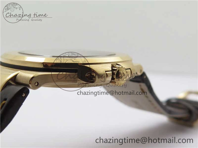 Nautilus 5711 1R RG 3KF 1:1 Best Edition Brown Textured Dial on Brown Leather Strap A324 Super Clone V Popular 8880