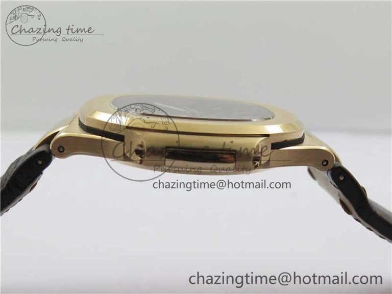 Nautilus 5711 1R RG 3KF 1:1 Best Edition Brown Textured Dial on Brown Leather Strap A324 Super Clone V Popular 8880
