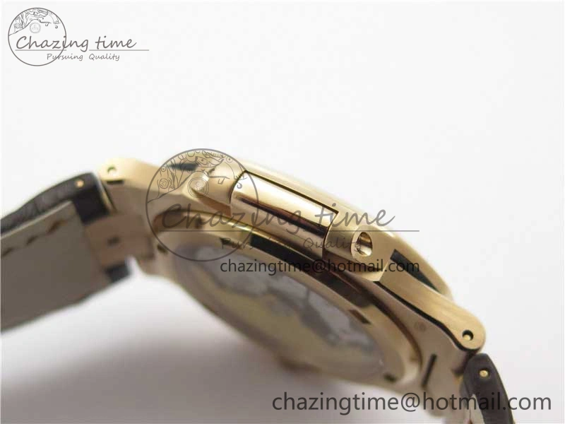 Nautilus 5711 1R RG 3KF 1:1 Best Edition Brown Textured Dial on Brown Leather Strap A324 Super Clone V Popular 8880