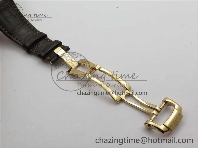 Nautilus 5711 1R RG 3KF 1:1 Best Edition Brown Textured Dial on Brown Leather Strap A324 Super Clone V Popular 8880
