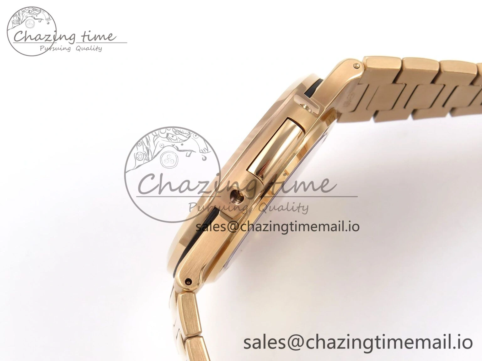 Nautilus 5711 1R RG 3KF 1:1 Best Edition Brown Textured Dial on RG Bracelet A324 Super Clone V Refined 8710