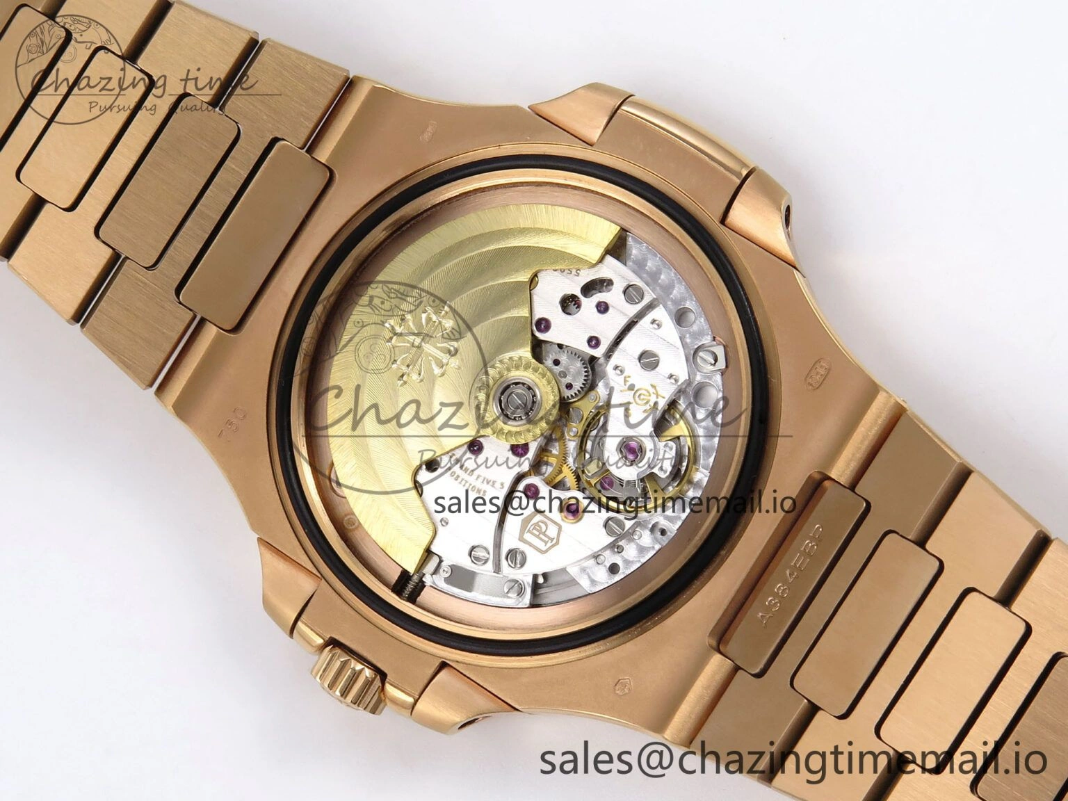 Nautilus 5711 1R RG 3KF 1:1 Best Edition Brown Textured Dial on RG Bracelet A324 Super Clone V Refined 8710