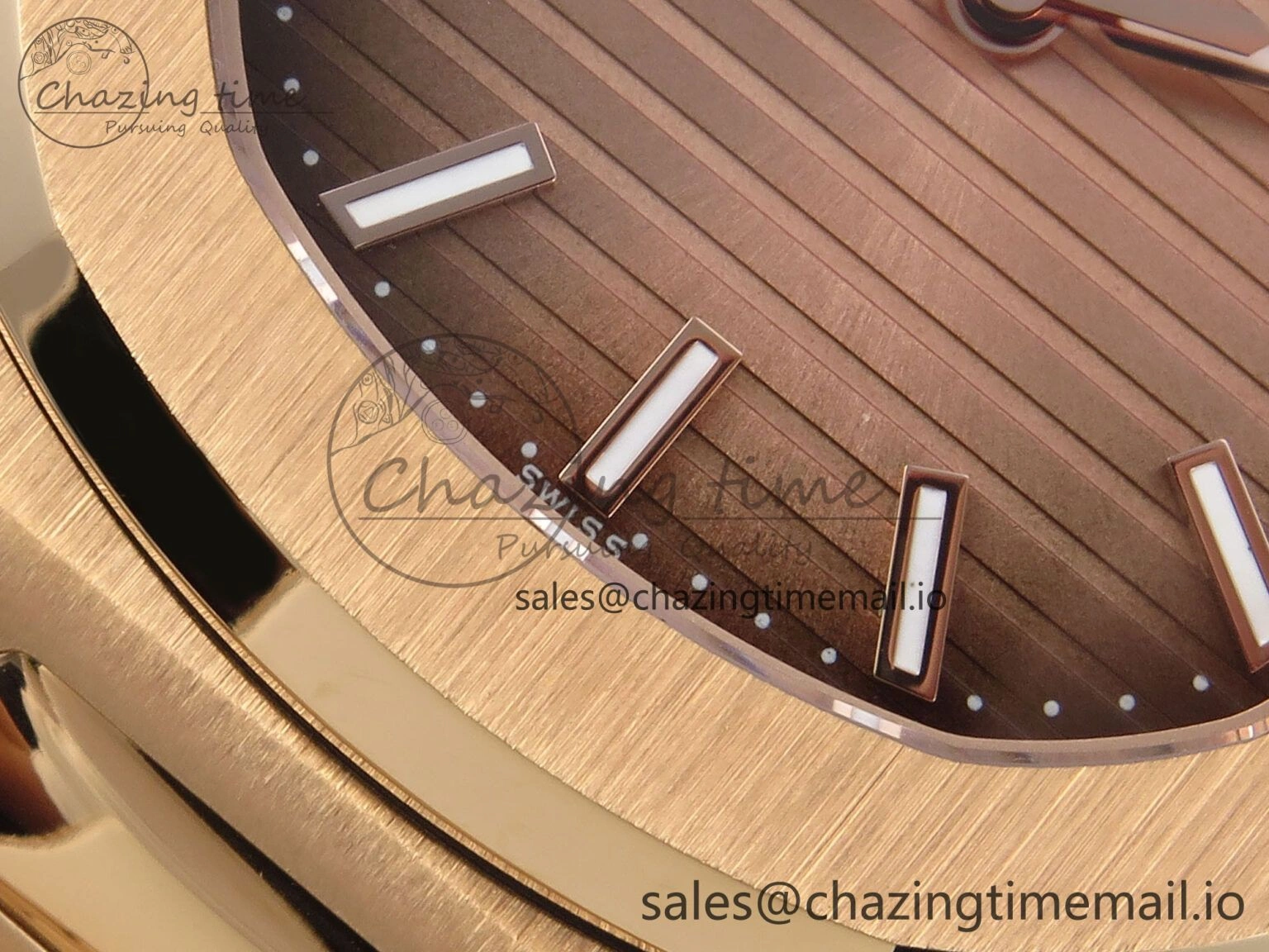 Nautilus 5711 1R RG 3KF 1:1 Best Edition Brown Textured Dial on RG Bracelet A324 Super Clone V Refined 8710