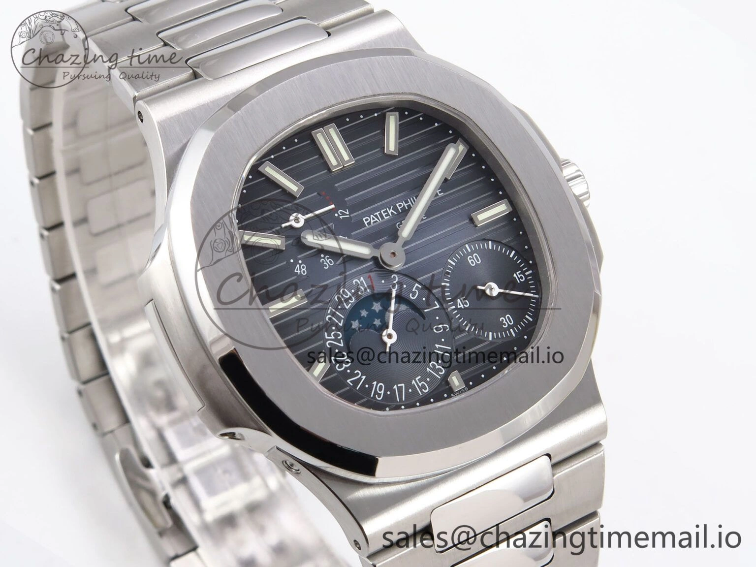 Nautilus 5712-1A 001 PPF 1:1 Best Edition Blue Dial on SS Bracelet PPF240 V OdorResistant 8701