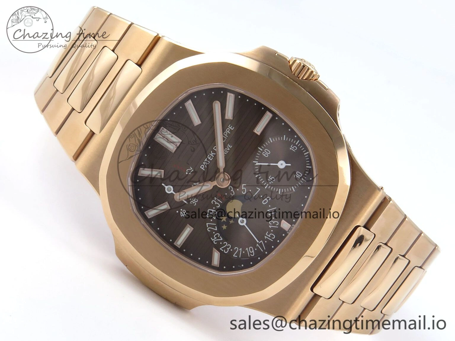 Supportive Nautilus 5712 RG OMEF 1:1 Best Edition Brown Dial on RG Bracelet A240 Super Clone 8666