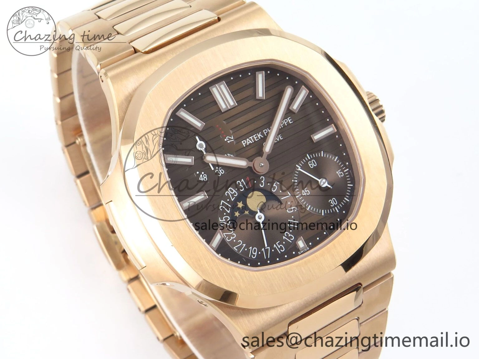 Supportive Nautilus 5712 RG OMEF 1:1 Best Edition Brown Dial on RG Bracelet A240 Super Clone 8666