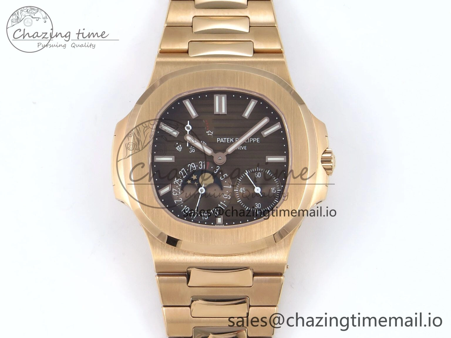 Supportive Nautilus 5712 RG OMEF 1:1 Best Edition Brown Dial on RG Bracelet A240 Super Clone 8666