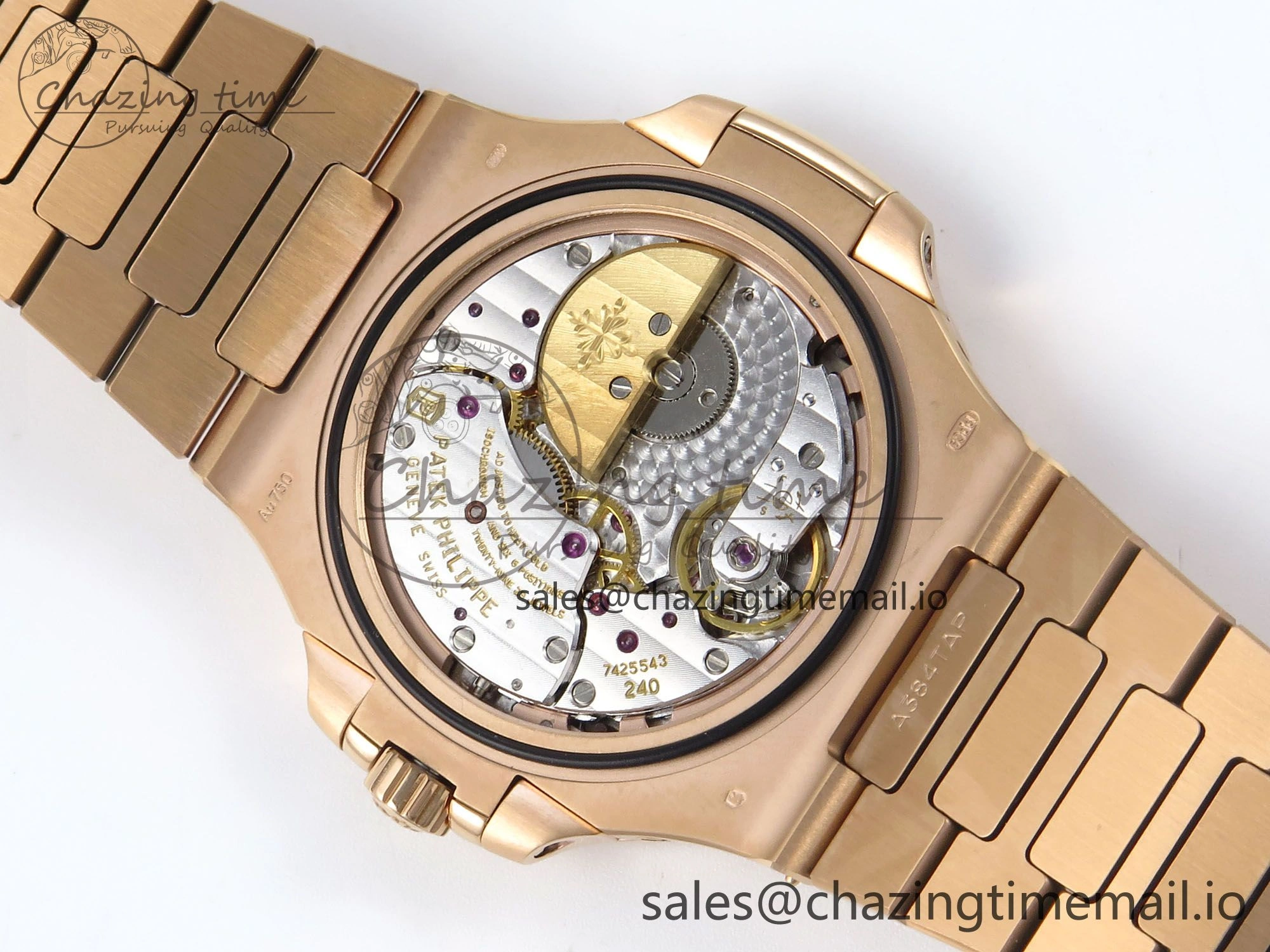 Supportive Nautilus 5712 RG OMEF 1:1 Best Edition Brown Dial on RG Bracelet A240 Super Clone 8666
