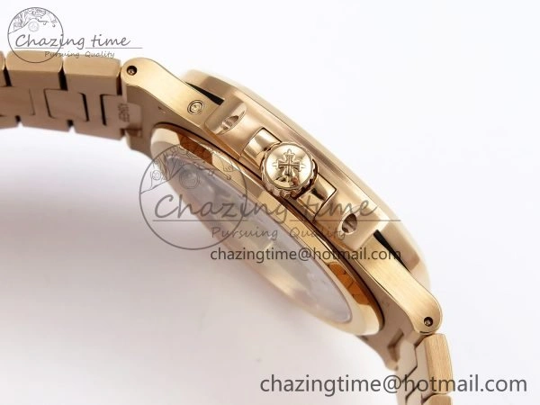 Nautilus 5712 RG PPF 1:1 Best Edition Brown Dial on RG Bracelet A240 Super Clone V Minimalist 8761