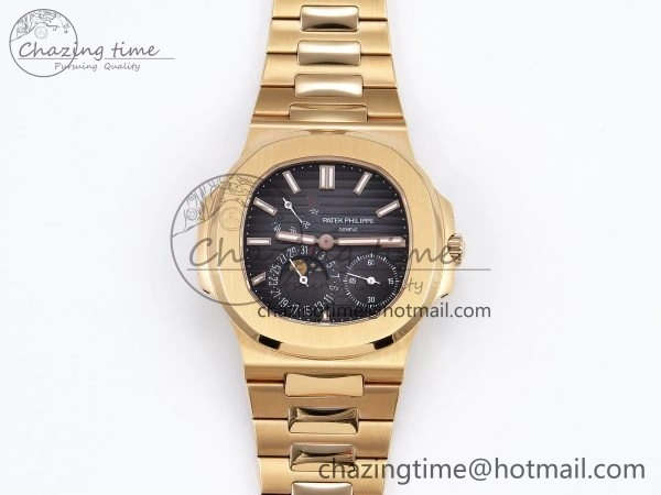 Nautilus 5712 RG PPF 1:1 Best Edition Brown Dial on RG Bracelet A240 Super Clone V Minimalist 8761