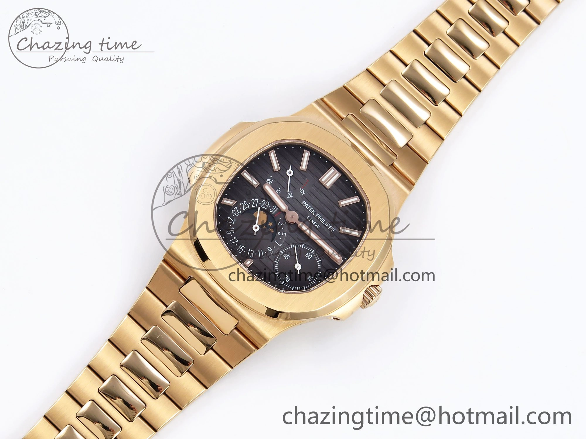 Nautilus 5712 RG PPF 1:1 Best Edition Brown Dial on RG Bracelet A240 Super Clone V Minimalist 8761