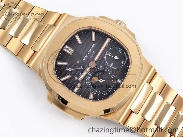 Nautilus 5712 RG PPF 1:1 Best Edition Brown Dial on RG Bracelet A240 Super Clone V Minimalist 8761