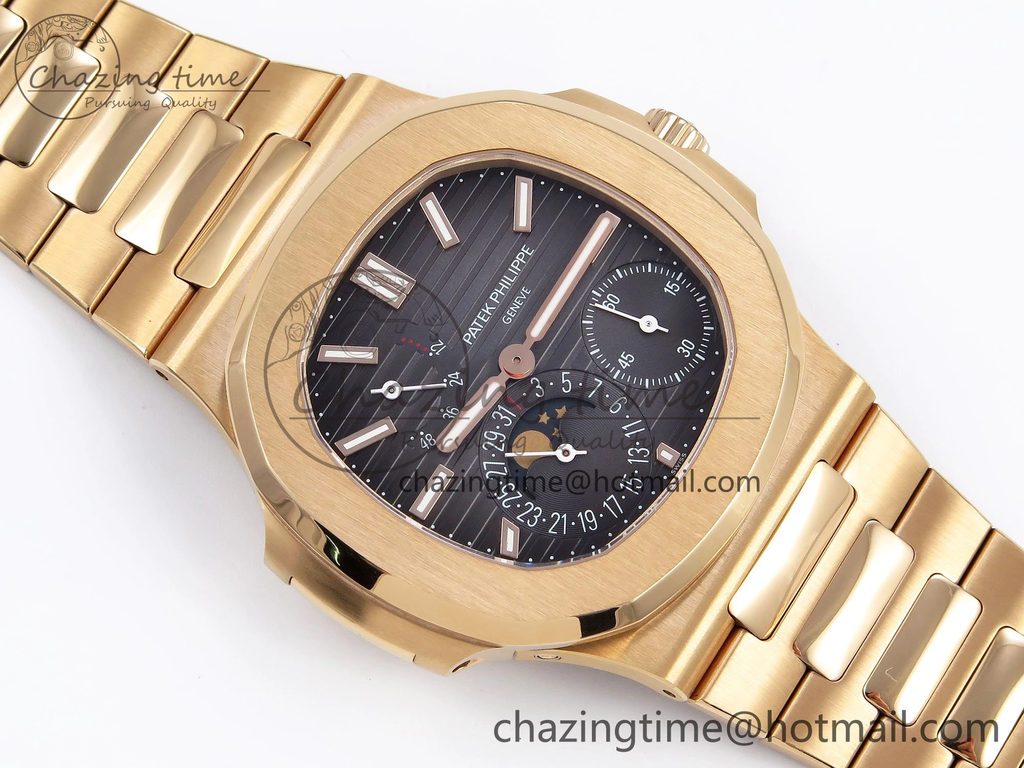Nautilus 5712 RG PPF 1:1 Best Edition Brown Dial on RG Bracelet A240 Super Clone V Minimalist 8761