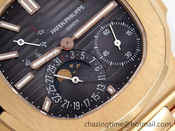 Nautilus 5712 RG PPF 1:1 Best Edition Brown Dial on RG Bracelet A240 Super Clone V Minimalist 8761