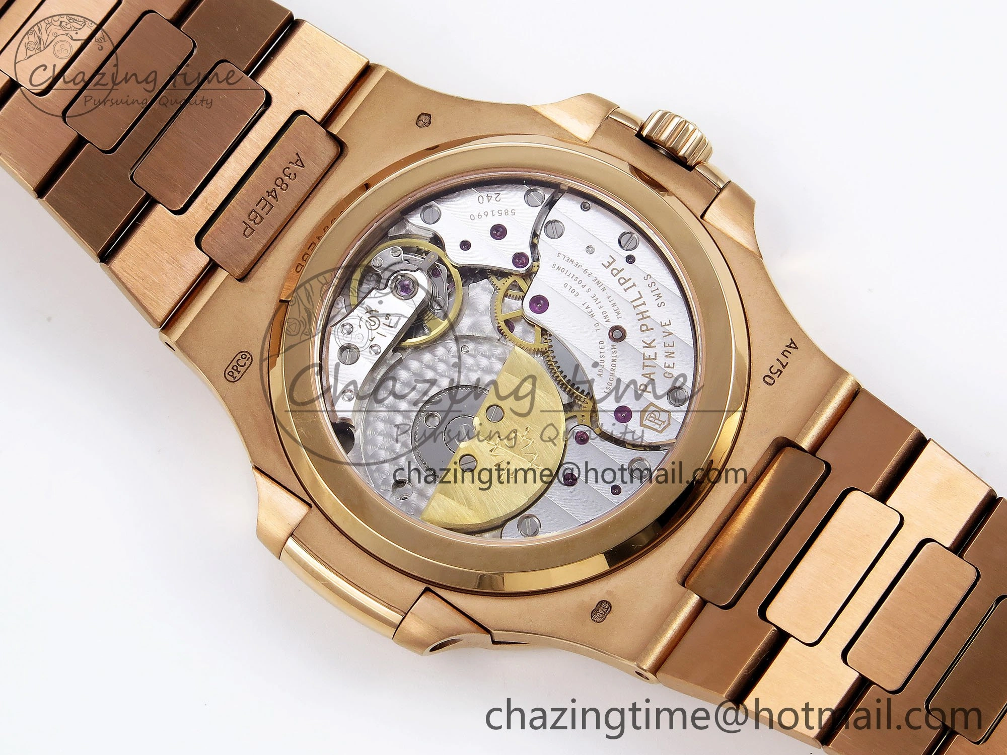 Nautilus 5712 RG PPF 1:1 Best Edition Brown Dial on RG Bracelet A240 Super Clone V Minimalist 8761