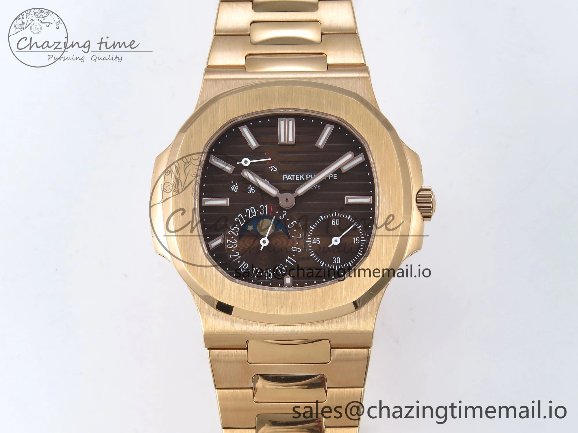 Lightweight Nautilus 5712 RG PPF 1:1 Best Edition Brown Dial on RG Bracelet A240 Super Clone V 8672