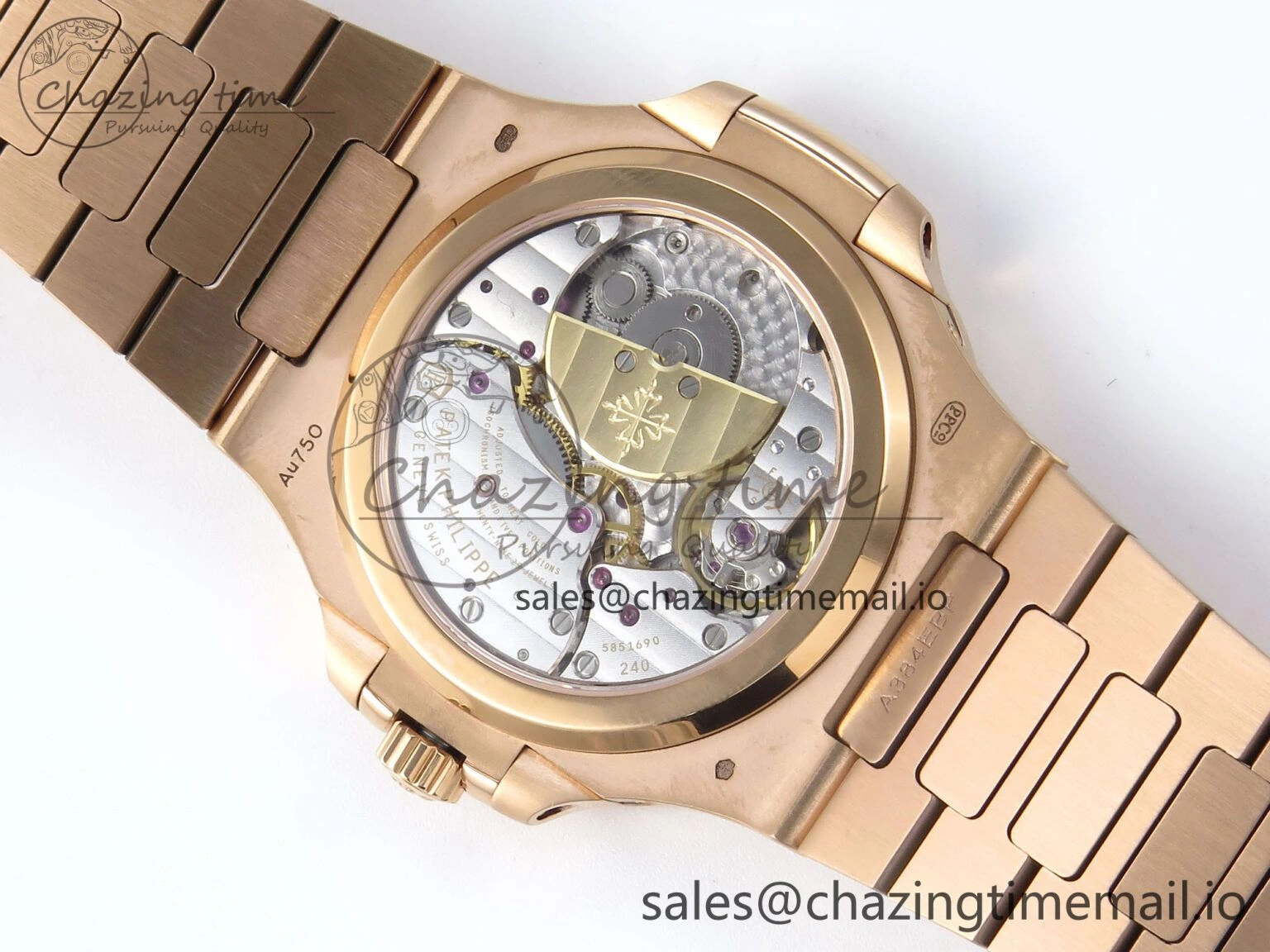 Lightweight Nautilus 5712 RG PPF 1:1 Best Edition Brown Dial on RG Bracelet A240 Super Clone V 8672
