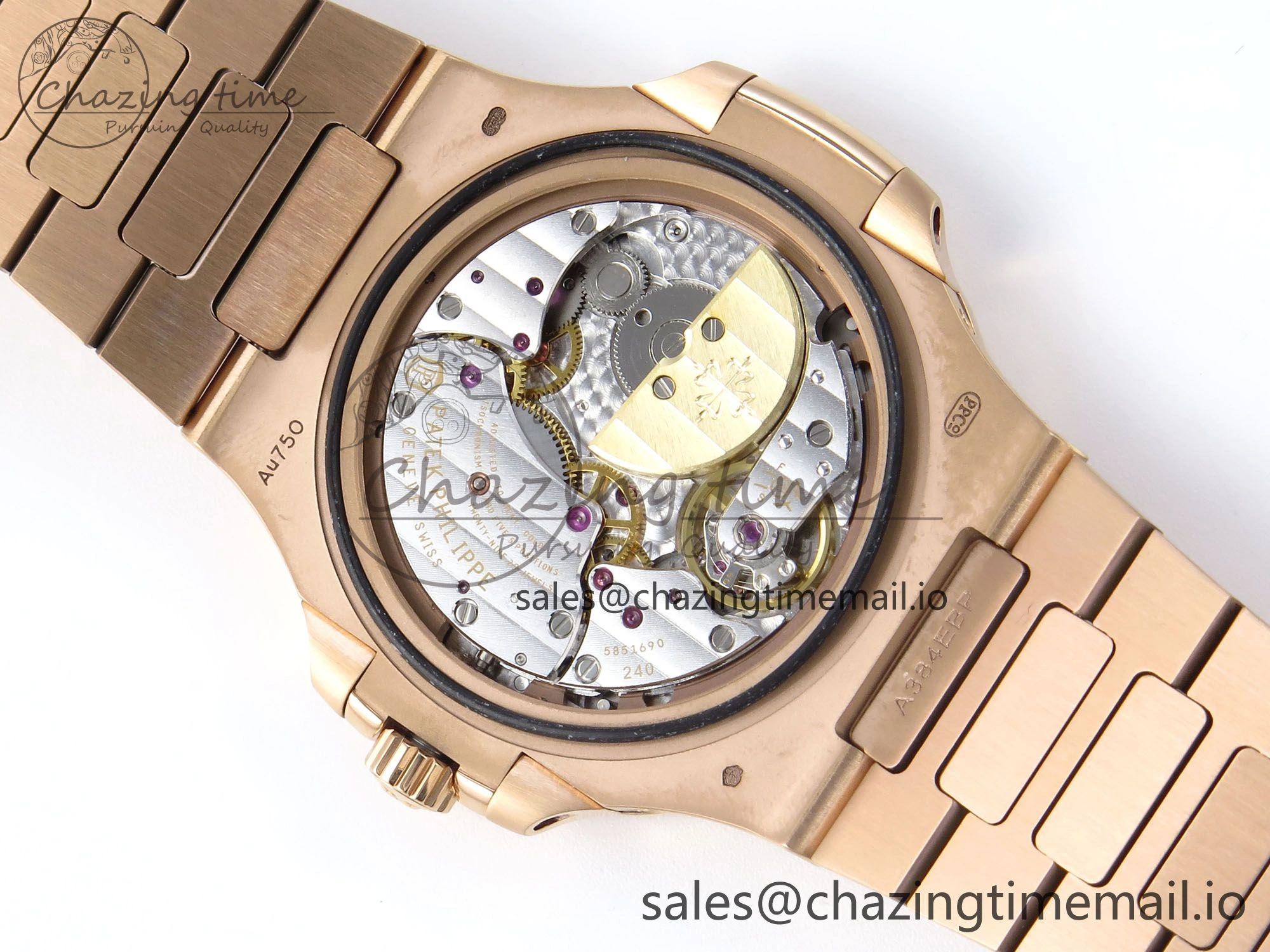 Lightweight Nautilus 5712 RG PPF 1:1 Best Edition Brown Dial on RG Bracelet A240 Super Clone V 8672