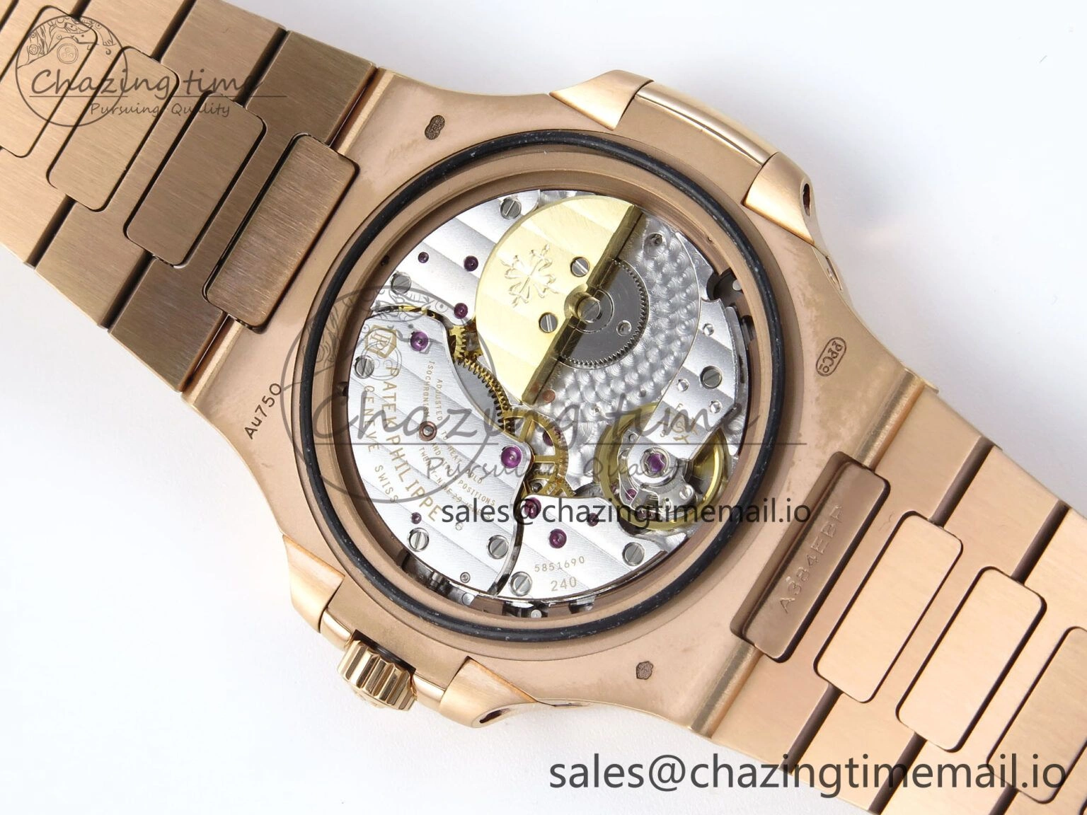 Lightweight Nautilus 5712 RG PPF 1:1 Best Edition Brown Dial on RG Bracelet A240 Super Clone V 8672