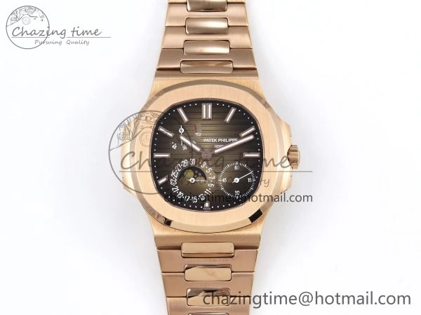 Nautilus 5712 RG PPF 1:1 Best Edition Brown Dial on RG Bracelet A WeatherProof 8762