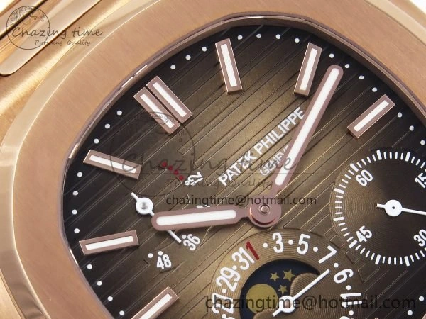 Nautilus 5712 RG PPF 1:1 Best Edition Brown Dial on RG Bracelet A WeatherProof 8762