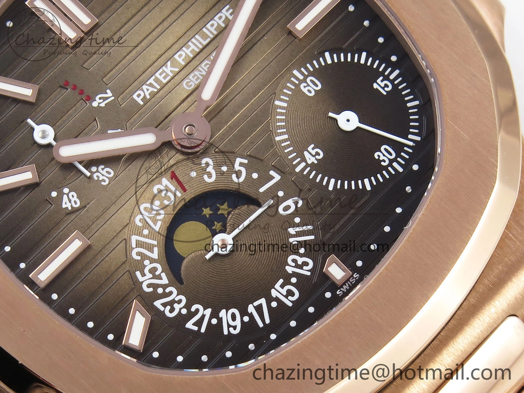 Nautilus 5712 RG PPF 1:1 Best Edition Brown Dial on RG Bracelet A WeatherProof 8762