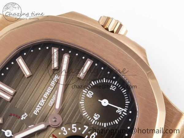 Nautilus 5712 RG PPF 1:1 Best Edition Brown Dial on RG Bracelet A WeatherProof 8762